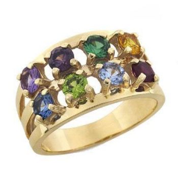 Picture of W. 6, 8 or 10 Stones Mother's Ring