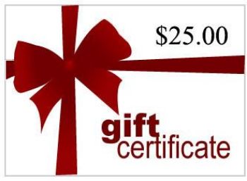 Picture of Gift Certificate For $25