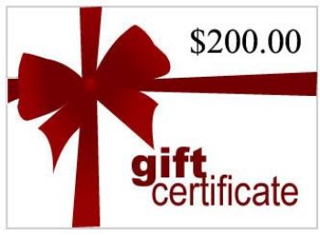 Picture of Gift Certificate for $200