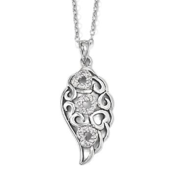 Picture of Wind Beneath My Wings Silver Pendant