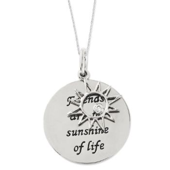 Picture of Friends Are The Sunshine Silver Pendant