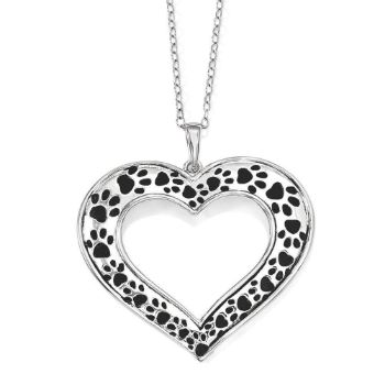 Picture of Animal Lover Silver Heart Pendant