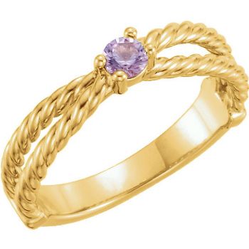 Picture of Gold 1 to 6 Round Stones Mother's Ring