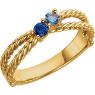 Picture of Gold 1 to 6 Round Stones Mother's Ring