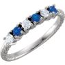 Picture of Gold 1 to 6 Round Stones Mother's Ring