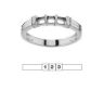 Picture of 1 to 3 Princess-Cut Stones Mother's Ring