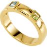 Picture of Gold 1 to 5 Square Stones Mother's Ring