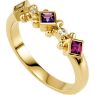 Picture of Gold 3 to 5 Square Stones Mother's Ring