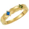 Picture of Gold 1 to 5 Square Stones Mother's Ring