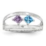 Picture of 14K Gold 1 to 4 Square Stones Mother's Ring