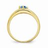 Picture of 14K Gold 1 to 4 Square Stones Mother's Ring