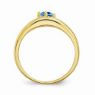 Picture of 14K Gold 1 to 4 Square Stones Mother's Ring
