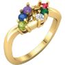 Picture of 14K Gold 1 to 6 Round Stones Mother's Ring