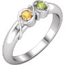 Picture of Silver 1 to 5 Round Stones Mother's Ring