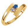 Picture of Gold 1 to 5 Round Stones Mother's Ring