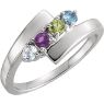 Picture of Silver 1 to 5 Round Stones Mother's Ring