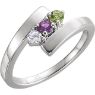 Picture of Silver 1 to 5 Round Stones Mother's Ring