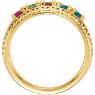 Picture of 10K  or 14K Gold 1 to 5 Round Stones Mother's Ring