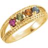 Picture of 10K  or 14K Gold 1 to 5 Round Stones Mother's Ring