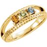 Picture of 10K  or 14K Gold 1 to 5 Round Stones Mother's Ring