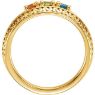 Picture of 10K  or 14K Gold 1 to 5 Round Stones Mother's Ring