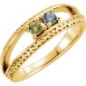 Picture of 10K  or 14K Gold 1 to 5 Round Stones Mother's Ring