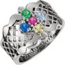 Picture of Silver 1 to 7 Round Stone Mother's Ring