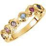 Picture of Gold 1 to 7 Round Stone Mother's Ring