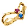 Picture of Gold 1 to 7 Round Stones Mother's Ring