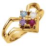 Picture of Gold 1 to 7 Round Stones Mother's Ring