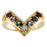 Picture of Gold 1 to 7 Round Stones Mother's Ring