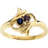 Picture of Gold 1 to 7 Round Stones Mother's Ring