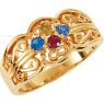 Picture of Gold 1 to 7 Round Stones Mother's Ring