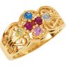 Picture of Gold 1 to 7 Round Stones Mother's Ring