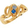 Picture of Gold 1 to 7 Round Stones Mother's Ring