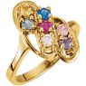 Picture of Gold 1 to 7 Round Stones Mother's Ring