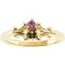 Picture of Gold 1 to 5 Round Stones Mother's Ring