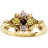 Picture of Gold 1 to 5 Round Stones Mother's Ring