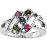 Picture of Silver 1 to 6 Round Stones Mother's Ring