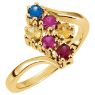 Picture of Gold 1 to 8 Round Stones Mother's Ring