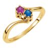 Picture of Gold 1 to 8 Round Stones Mother's Ring