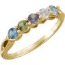 Picture of 14K Gold 1 to 5 Round Stones Mother's Ring