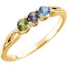 Picture of 10K or 14K Gold 1 to 5 Round Stones Mother's Ring