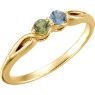 Picture of 10K or 14K Gold 1 to 5 Round Stones Mother's Ring