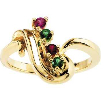 Picture of Gold 1 to 4 Stones Mother's Ring