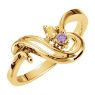 Picture of Gold 1 to 4 Stones Mother's Ring