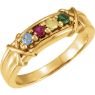 Picture of Gold 1 to 5 Round Stones Mother's Ring