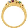 Picture of Gold 1 to 5 Round Stones Mother's Ring