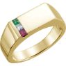 Picture of 14K Gold 1 to 6 Square Stones Ring for Dad