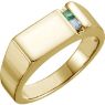 Picture of 14K Gold 1 to 6 Square Stones Ring for Dad